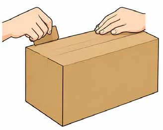 Illustration of effortless unpacking with integrated handle